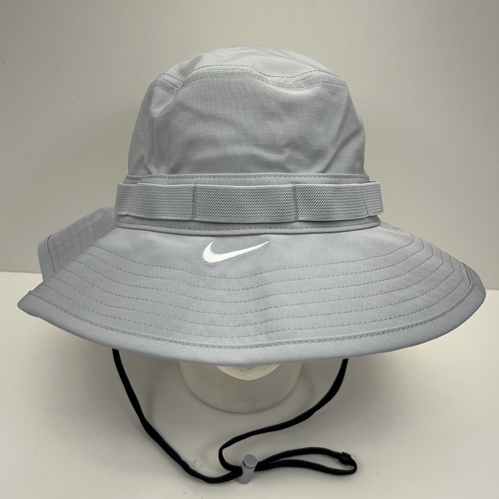 Nike Boonie Bucket Hat Adult M/L Dri-FIT Ripstop Tactical Drawstring Sports Gray